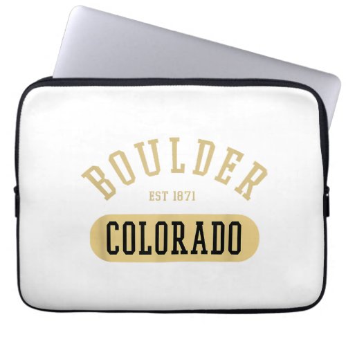 Vintage Boulder Colorado Retro College Jersey Styl Laptop Sleeve