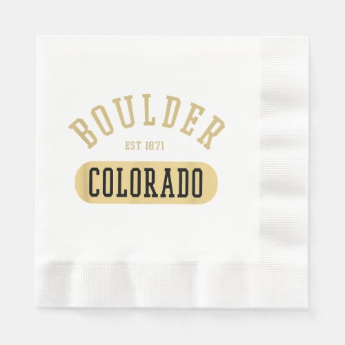 Vintage Boulder Colorado Retro College Jersey Styl Napkins