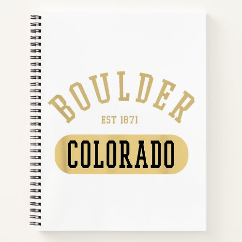 Vintage Boulder Colorado Retro College Jersey Styl Notebook