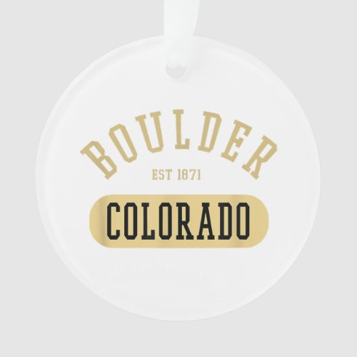 Vintage Boulder Colorado Retro College Jersey Styl Ornament
