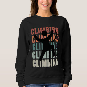 Vintage Bouldering Climbing Retro Rock Climbing Lo Sweatshirt