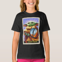 Vintage Bounty Hunter Grogu Illustration