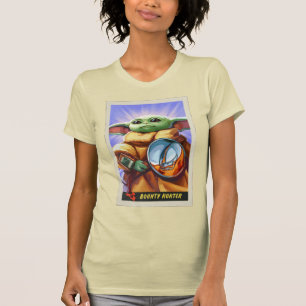 Vintage Bounty Hunter Grogu Illustration T-Shirt