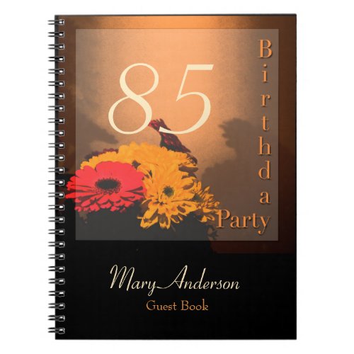 Vintage Bouquet 85th Birthday Party Guest Book