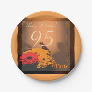 Vintage Bouquet 95th Birthday Party Paper Plates
