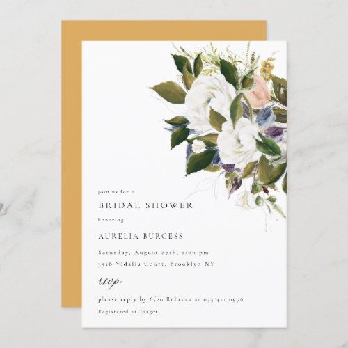 Vintage Bouquet Floral Bridal Shower Invitation