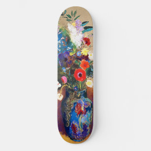 Vintage Bouquet of Flowers by Odilon Redon Skateboard