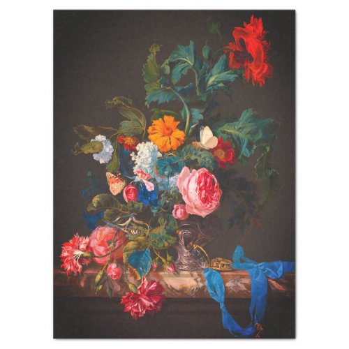Vintage Bouquet Of Flowers Decoupage Tissue Paper