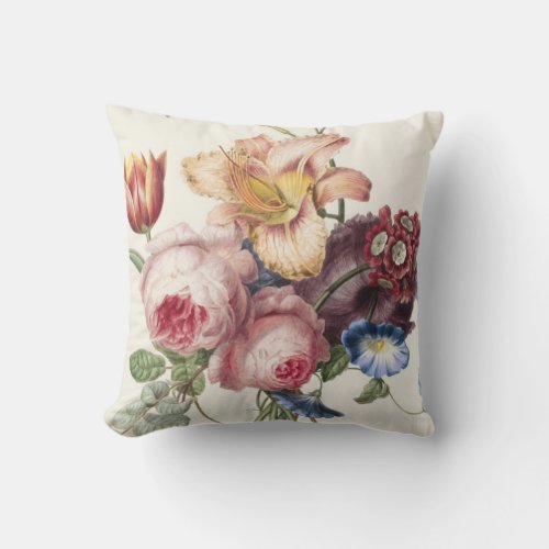 Vintage Bouquet Throw Pillow