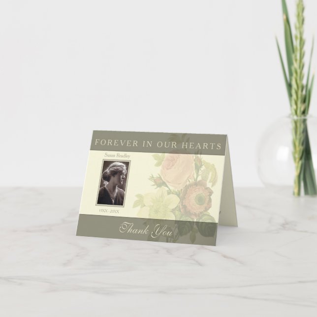 Vintage Bouquet with frame Sympathy Thank You N (Front)