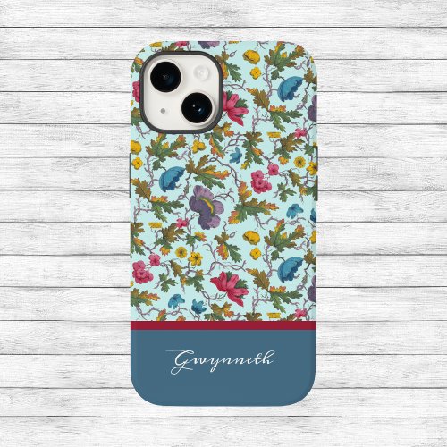Vintage Bouquet with Poppies Illustration and Name Case_Mate iPhone 14 Case