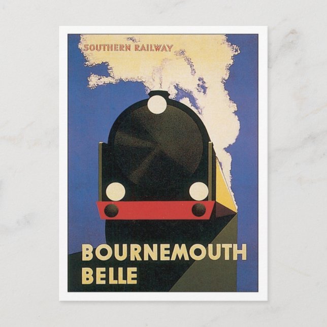 Vintage Bournemouth Southern Railway Postcard (Front)