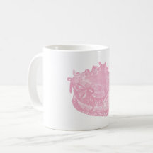 Vintage bow cake mug