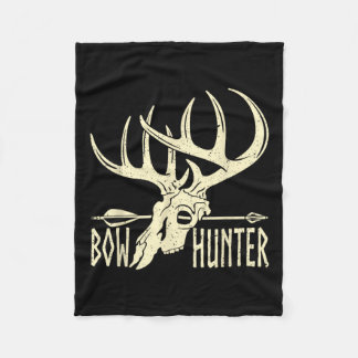 Vintage Bow Hunter American Deer Hunting Archery Fleece Blanket