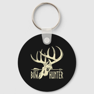 Vintage Bow Hunter American Deer Hunting Archery Keychain