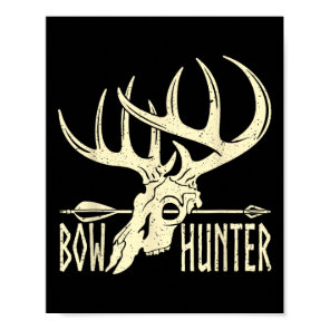 Vintage Bow Hunter American Deer Hunting Archery  Poster