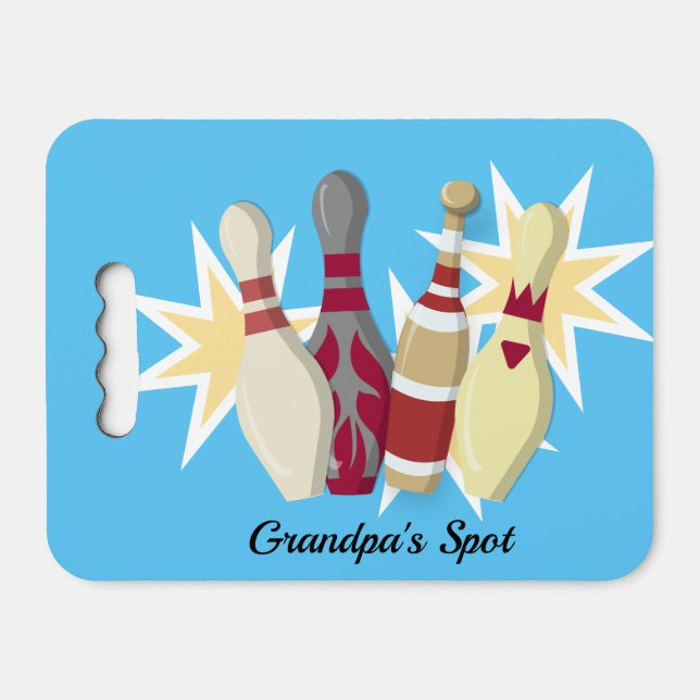 Vintage Bowling Seat Cushion (Front Horizontal)