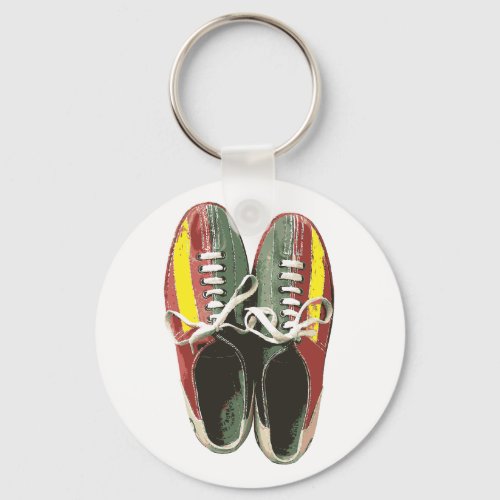 Vintage Bowling Shoes Retro Bowling Shoe Keychain