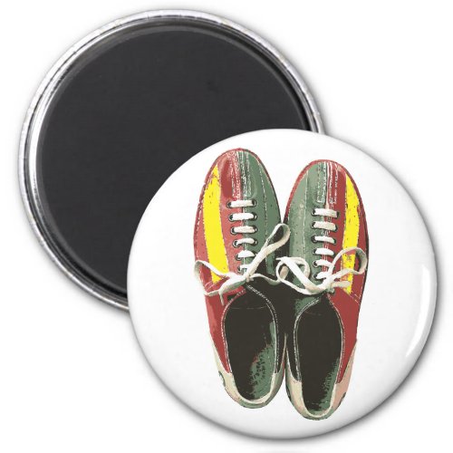 Vintage Bowling Shoes Retro Bowling Shoe Magnet
