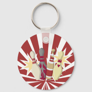 Vintage Bowling Themed Keychain