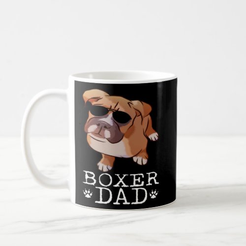 Vintage Boxer Dad  Dog   For Papa Father Cute  Coffee Mug