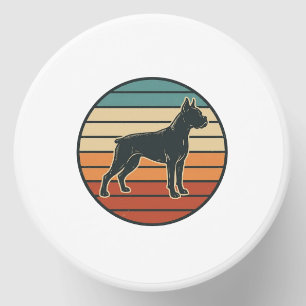 Vintage Boxer Dog Sunset Engraving Vector Design_1 Mini Candle Favors
