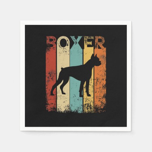 Vintage Boxer Dog TShirt Boxer Lover Gift Dog Dad  Napkins