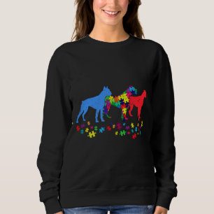 Vintage Boxer Puzzle Autism Awareness Dog Sweatshirt