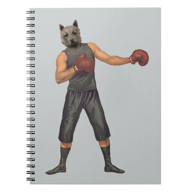 Vintage Boxer Westie Notebook (Front)