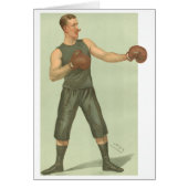 Vintage Boxer with Long Green Trunks (Front)