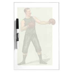 Vintage Boxer with Long Green Trunks Dry-Erase Board
