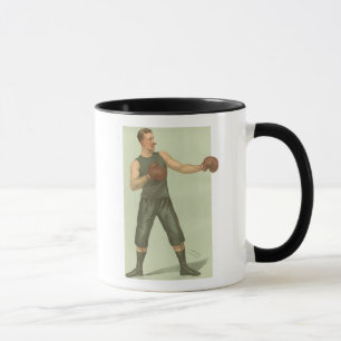 Vintage Boxer with Long Green Trunks Mug