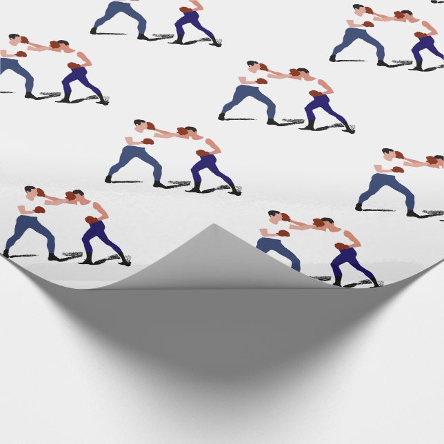 vintage boxing gifts wrapping paper (Corner)