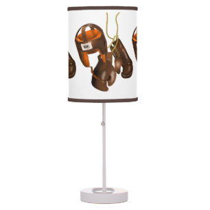 Vintage Boxing Gloves and Helmet Table Lamp