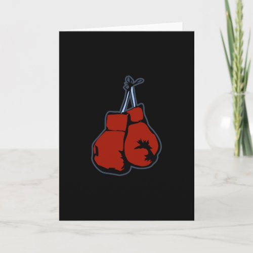 Vintage Boxing Gloves Card