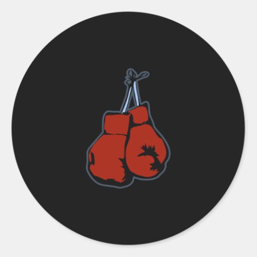 Vintage Boxing Gloves Classic Round Sticker