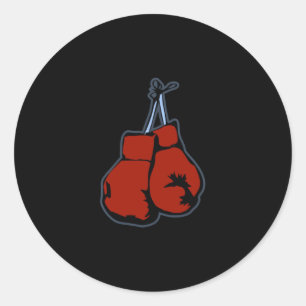 Vintage Boxing Gloves Classic Round Sticker