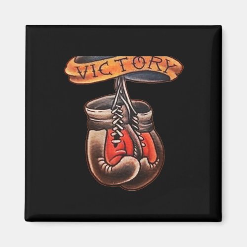 Vintage Boxing Gloves Old School Tattoo Art Design Magnet