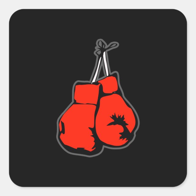 Vintage Boxing Gloves Square Sticker (Front)