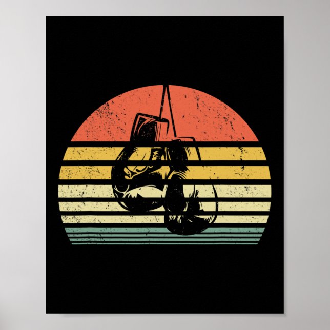 Vintage Boxing Gloves Training Boxer  Poster (Front)