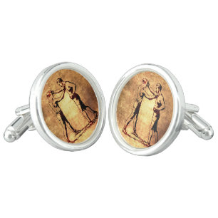 Vintage boxing men cufflinks
