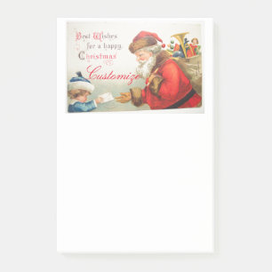 Vintage Boy giving letter to Santa Thunder_Cove Post-it Notes