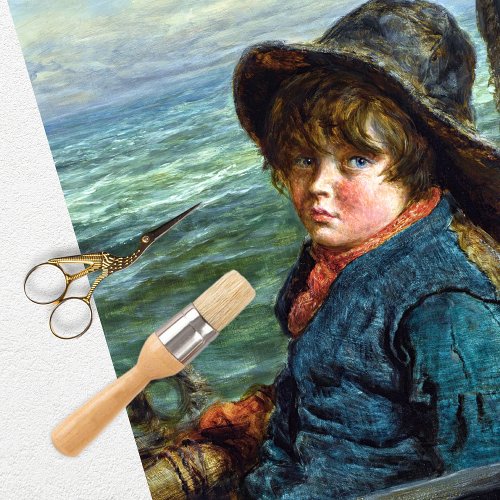 Vintage Boy Seascape Tissue Paper