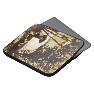 Vintage Boy with Dog at Rest Computer Sleeve