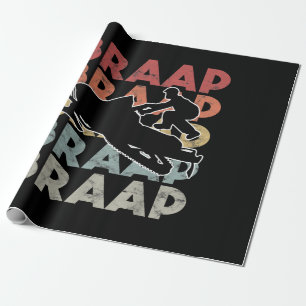 Vintage Braap Snowmobile T-Shirt I Retro Snow Sled Wrapping Paper
