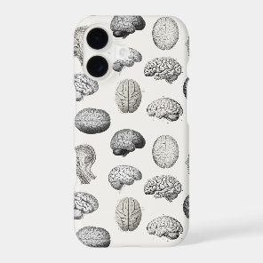 Vintage Brain Anatomy Biology Illustrations iPhone 17 Case