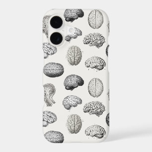 Vintage Brain Anatomy Biology Illustrations iPhone 17 Case