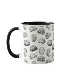 Vintage Brain Anatomy Biology Illustrations Mug