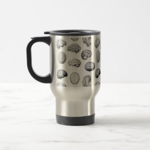 Vintage Brain Anatomy Biology Illustrations Travel Mug