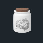 Vintage Brain Anatomy Candy Jar<br><div class="desc">Vintage Brain Anatomy</div>